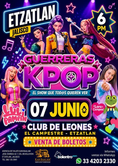 LAS GUERRERAS KPOP , LULI PAMPIN & LARA CAMPOS EL SHOW TRIBUTO ETZATLAN
