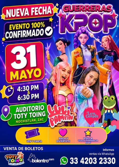 LAS GUERRERAS KPOP, LULI PAMPLIN Y LARA CAMPOS EL SHOW TRIBUTO Nochistlan